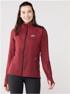REI Co-op Swiftland Insulated Running Jacket in Shaded Sumac Burgundy Size XS
